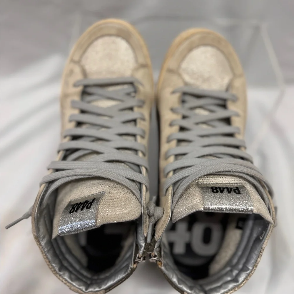 P448 Gold/Beige  High-Top Sneakers - Picture 6 of 8